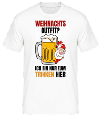 Bin Nur Zum Trinken Hier · Männer Basic T-Shirt