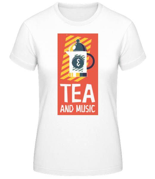 Aperçu: Tea And Music - T-shirt standard Femme - Blanc - Devant