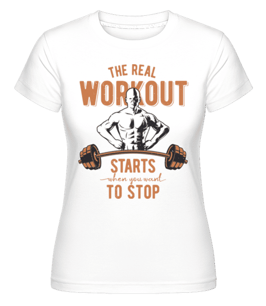 Aperçu: The Real Workout -  T-shirt Shirtinator femme - Blanc - Devant