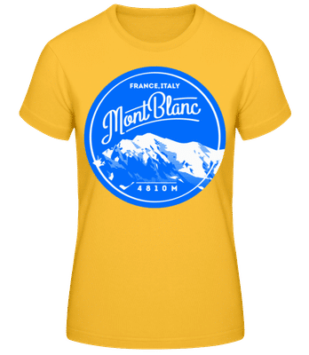 Mont Blanc Mountain - Women's B&C T-Shirt - Golden yellow - Front