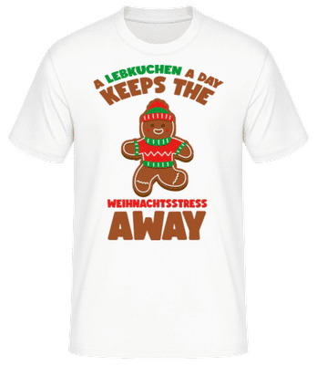Keeps Weihnachtsstress Away - Männer Basic T-Shirt - Weiß - Vorne