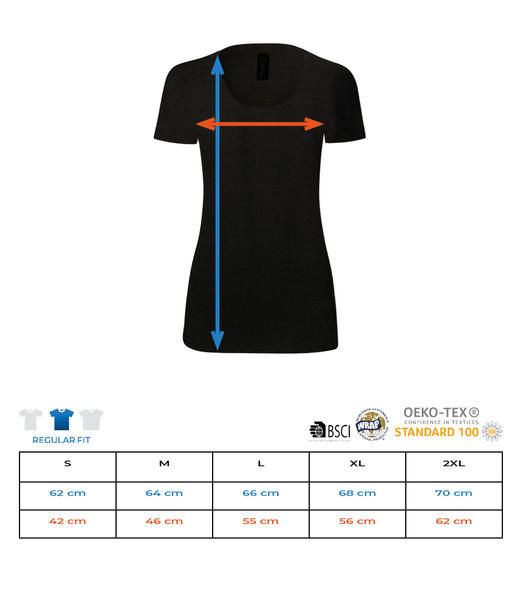 Vorschau: Merino Frauen T-Shirt - Größentabelle