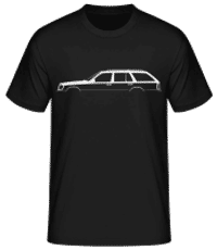 'Mercedes-Benz 300TD S124' Silhouette - T-shirt standard Homme - Noir - Devant