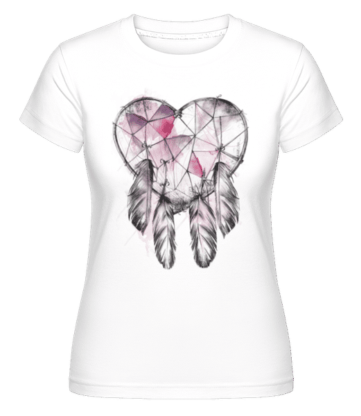Aperçu: Coeur De Capteur De Rêves -  T-shirt Shirtinator femme - Blanc - Devant Aperçu: Coeur De Capteur De Rêves -  T-shirt Shirtinator femme - Blanc - Devant