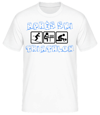 Après Ski Triathlon - Men's Basic T-Shirt - White - Front