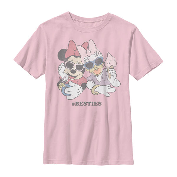 Aperçu: Disney Classics - Mickey Mouse - Minnie & Daisy Besties - Enfant T-shirt - Rose - Devant