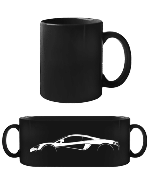 Aperçu: 'McLaren 570S' Silhouette - Tasse Noire - Noir - Devant