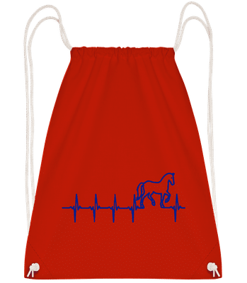 Herzschlag Pferd - Turnbeutel - Rot - Vorn