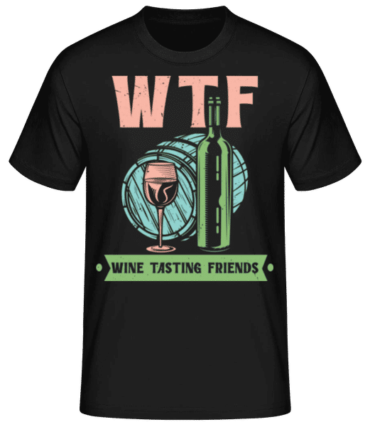Aperçu: Wine Tasting Friends - T-shirt standard Homme - Noir - Devant