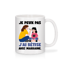 J‘ai Bêtise Avec Marraine · Mug en céramique blanc