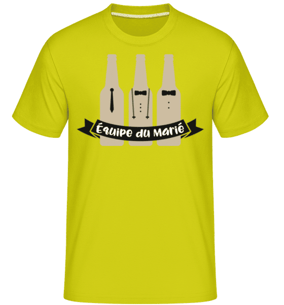 Aperçu: Équipe Du Marié -  T-Shirt Shirtinator homme - Citron vert - Devant