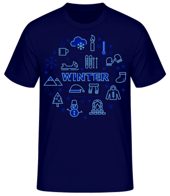 Winter Symbols - T-shirt standard Homme - Bleu marine - Devant