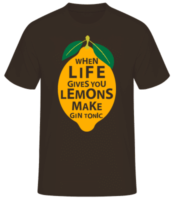 When Life Gives You Lemons - T-shirt standard Homme - Marron - Devant