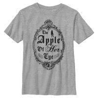 Disney Classics - Blanca Nieves - Text Apple of Her Eye - Día de San Valentín - Niños Camiseta - Gris moteado - delante