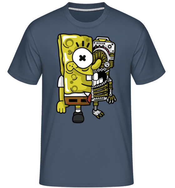Aperçu: Spongebob -  T-Shirt Shirtinator homme - Bleu denim - Devant