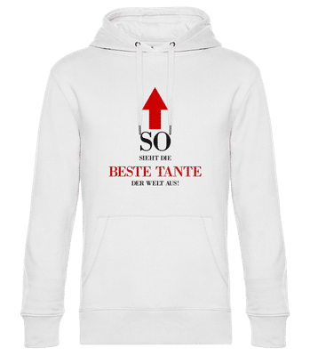 Die Beste Tante Der Welt - Unisex Premium Hoodie - Weiß - Vorne