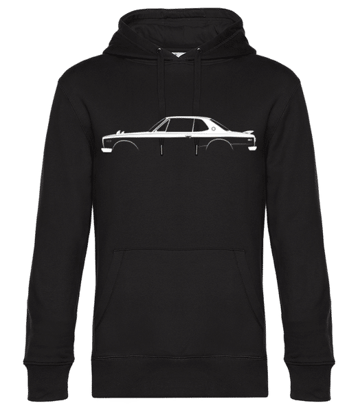 Aperçu: 'Nissan Skyline 2000GT-R C10' Silhouette - Sweat à capuche premium Unisexe - Noir - Devant