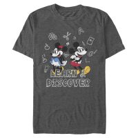 Disney - Micky Maus - Mickey & Minnie Discover - Männer T-Shirt - Anthrazit meliert - Vorne