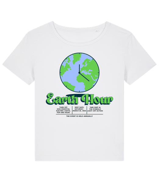 Aperçu: Earth Hour - T-shirt bio Femme Stanley Stella 2.0 - Blanc - Devant