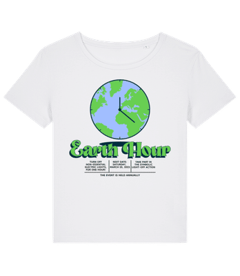 Earth Hour - Women's organic T-shirt Stanley Stella 2.0 - White - Front