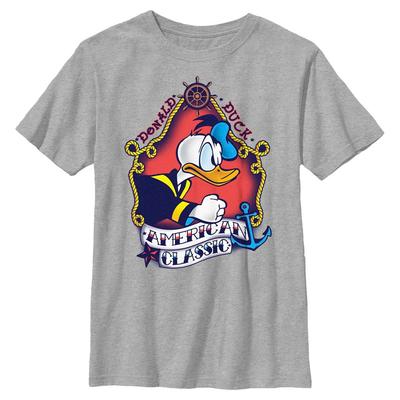 Disney Classics - Mickey Mouse - Donald Duck Sailor Donald Flash - Enfant T-shirt - Gris chiné - Devant