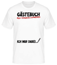 Junggesellenabschied JGA Gästebuch - Männer Basic T-Shirt - Weiß - Vorne