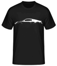 'Audi R8 2015' Silhouette - T-shirt standard Homme - Noir - Devant