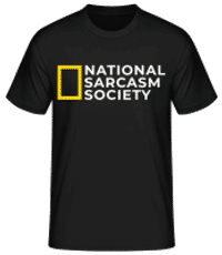 National Sarcasm Society - Men's Basic T-Shirt - Black - Front