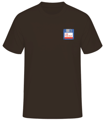 I'm This Old Floppy Disc - T-shirt homme B&C - Marron - Devant