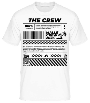 JGA Malle Crew 2026 - Männer T-Shirt B&C - Weiß - Vorne