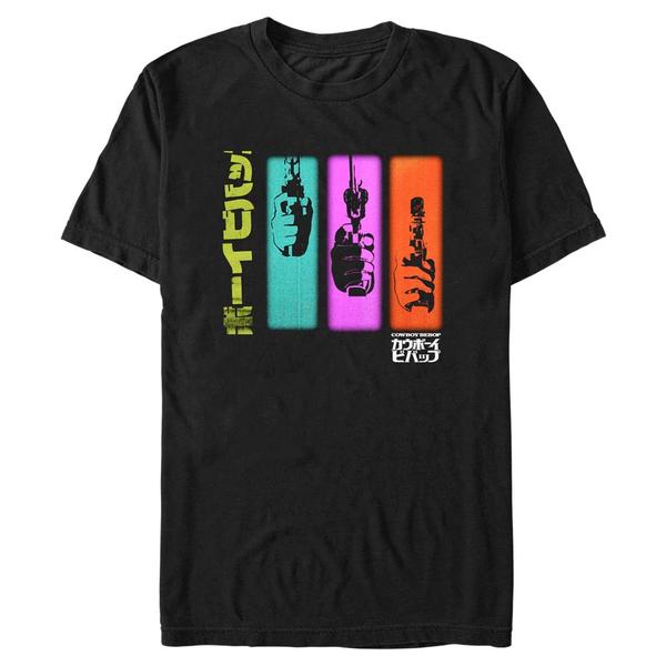 Aperçu: Netflix - Cowboy Bebop - Logo Colorful Sequence - Homme T-shirt - Noir - Devant