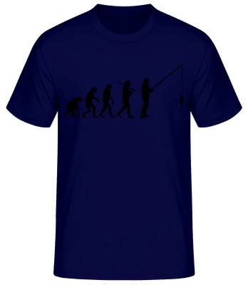Evolution Fishing - Camiseta básica para hombre - Marino - delante