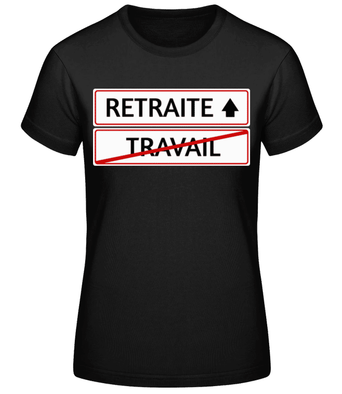 Aperçu: Retraite Sign - T-shirt femme B&C - Noir - Devant