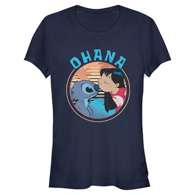 Disney - Lilo & Stitch - Lilo & Stitch Lilo And Stitch Ohana - Women's T-Shirt - Navy - Front
