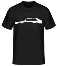 'Lancia Delta S4 SE038' Silhouette - T-shirt standard Homme - Noir - Devant