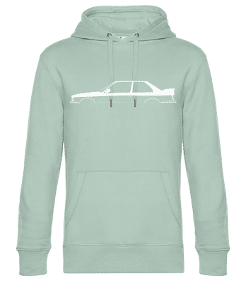 'BMW M3 E30' Silhouette - Sweat à capuche premium Unisexe - Menthe verte - Devant