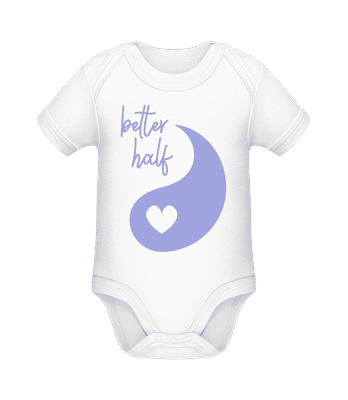 Better Half Yin - Baby Bio Strampler - Weiß - Vorne
