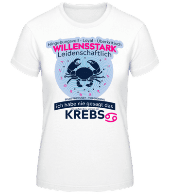 Sternzeichen Krebs Blau - Frauen T-Shirt B&C - Weiß - Vorne