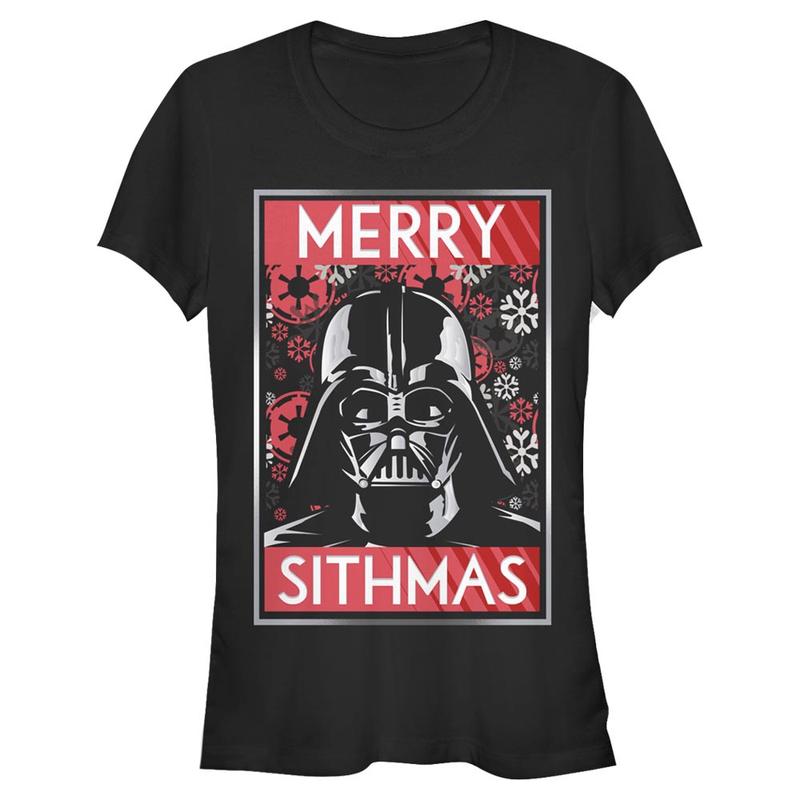 Vorschau: Star Wars - Darth Vader Sitmas Vader - Weihnachten - Frauen T-Shirt - Schwarz - Vorne