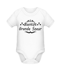 Bientôt Grande Sœur · Body manches courtes bio