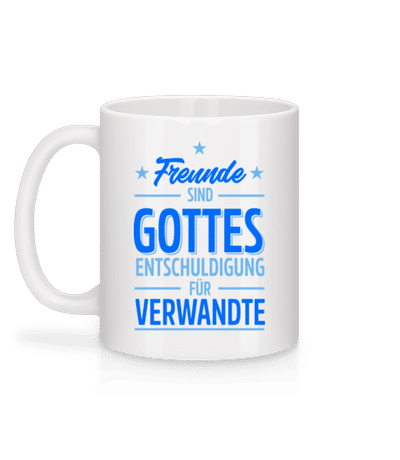Freunde Gottes Entschuldigung - Tasse - Weiß - Hinten