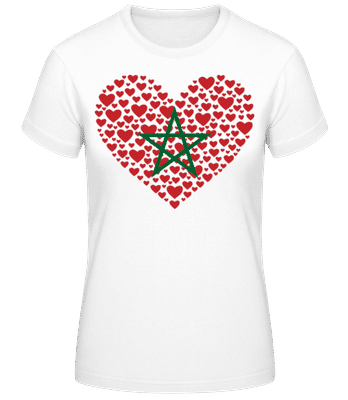 Cœur Maroc - T-shirt femme B&C - Blanc - Devant