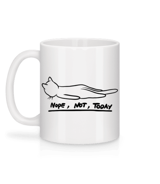 Aperçu: Nope Not Today - Mug en céramique blanc - Blanc - Derrière