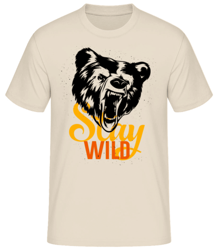 Preview: Stay Wild Red Orange - Men's Basic T-Shirt - Cream - Front