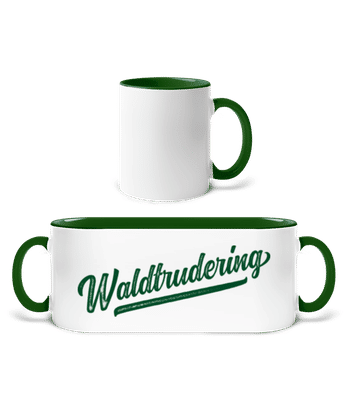 Waldtrudering Swoosh - Tasse zweifarbig - Weiß / Flaschengrün - Vorne