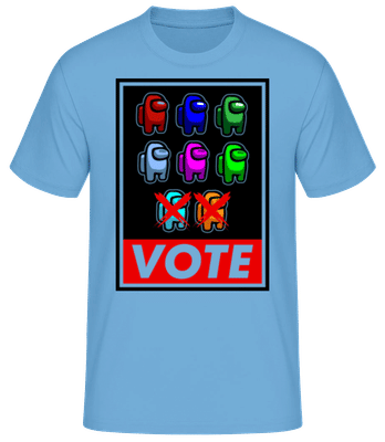 Vote Among Us - Camiseta básica para hombre - Azul claro - delante