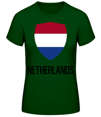 Netherlands - Dámske basic tričko - Bottle green - Predné