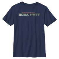 Star Wars - Book of Boba Fett - Logo Boba Fett Text - Niños Camiseta - Marino - delante