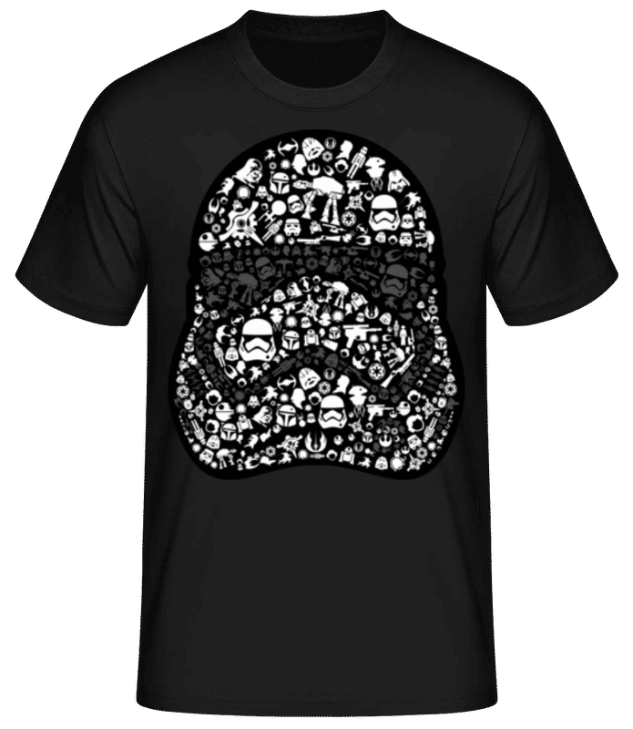 Vista previa: The Trooper - Camiseta básica para hombre - Negro - delante