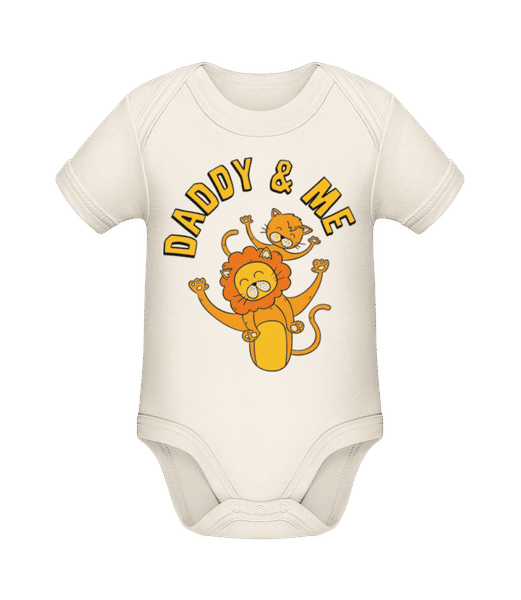 Aperçu: Daddy And Me Lion - Body manches courtes bio - Crème - Devant